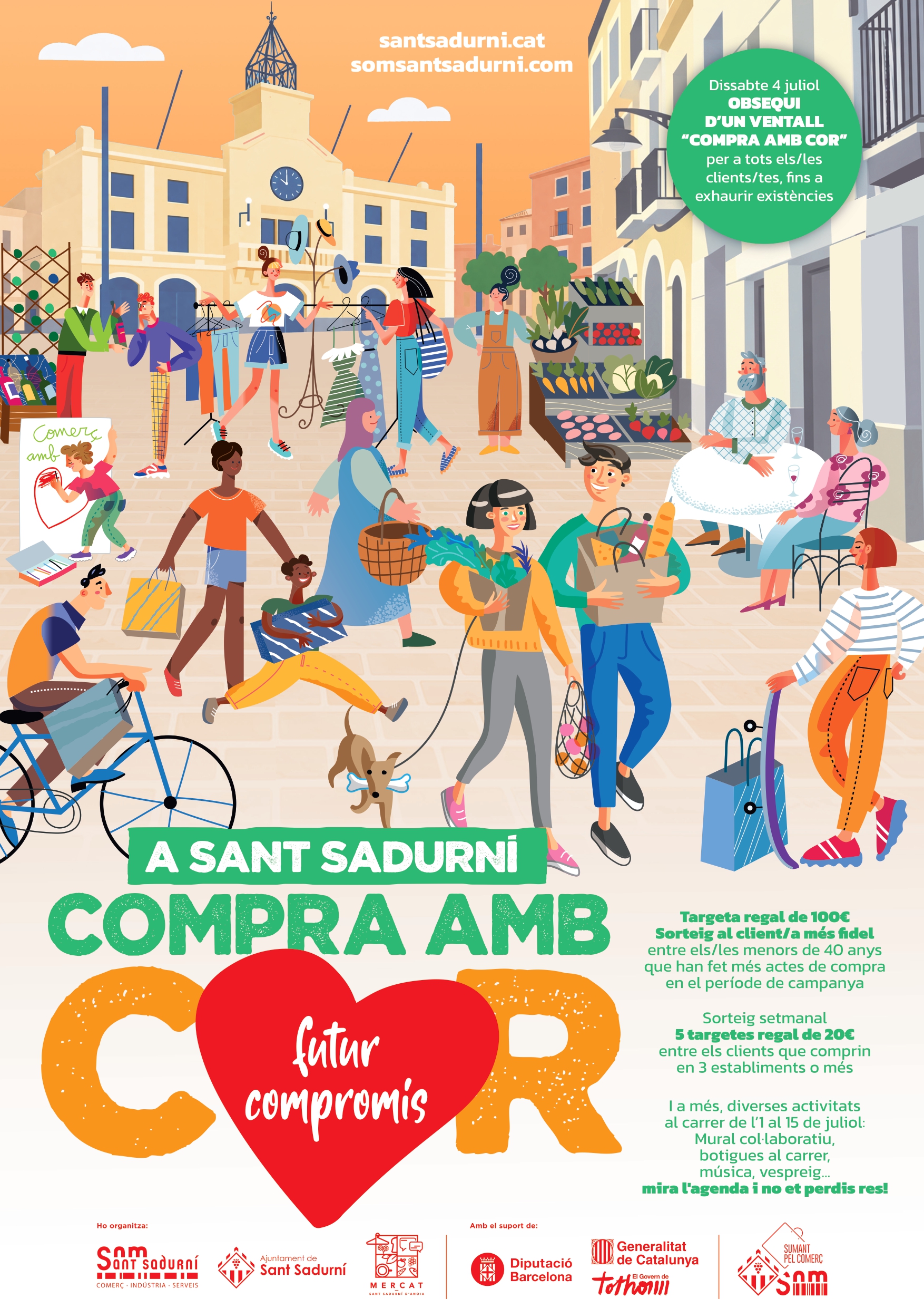 Cartell compra amb cor estiu