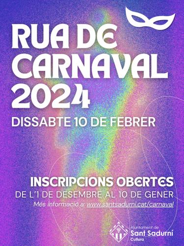 Rua de carnaval 2024 - inscripcions