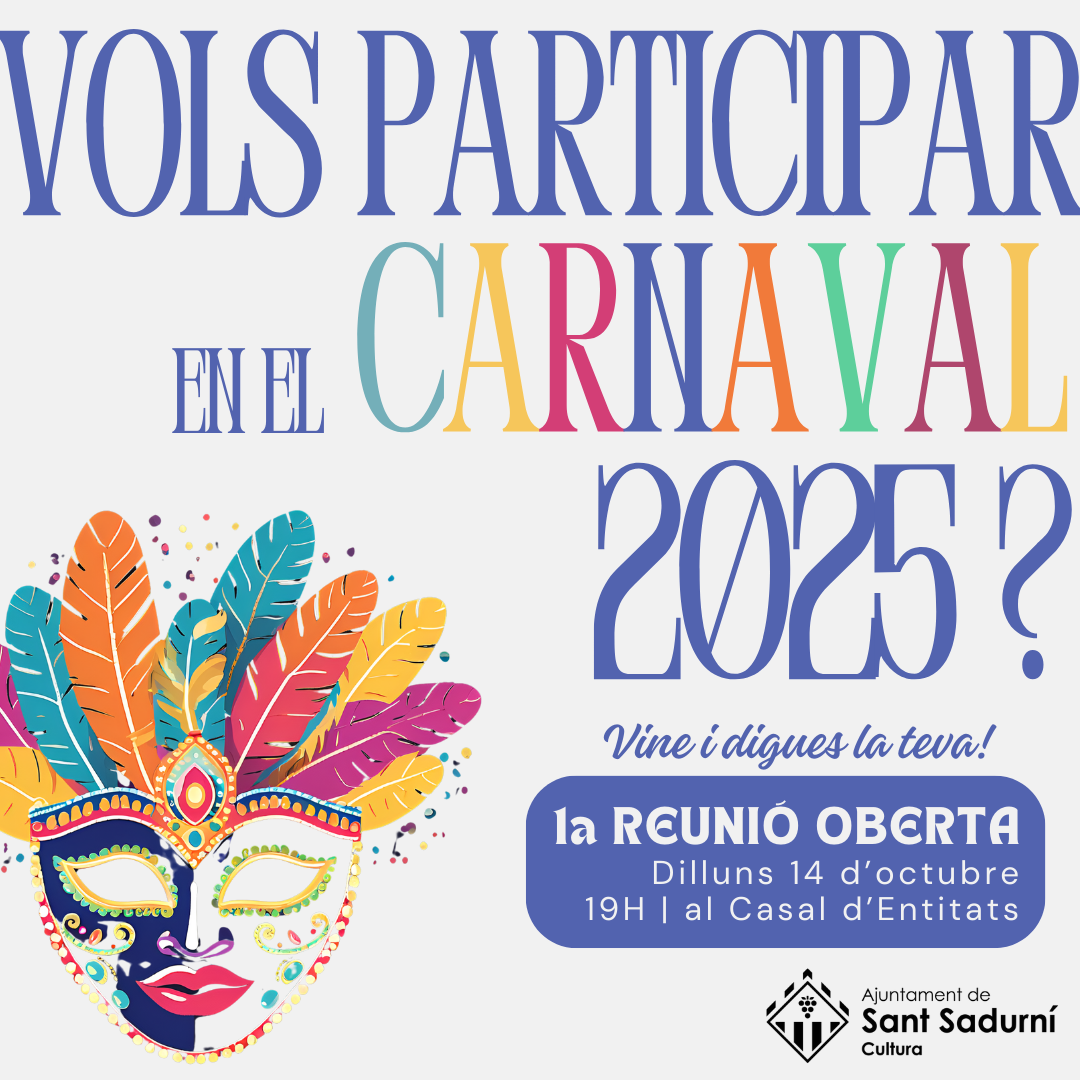 CARNAVAL 2025 - Reunió oberta 14/10