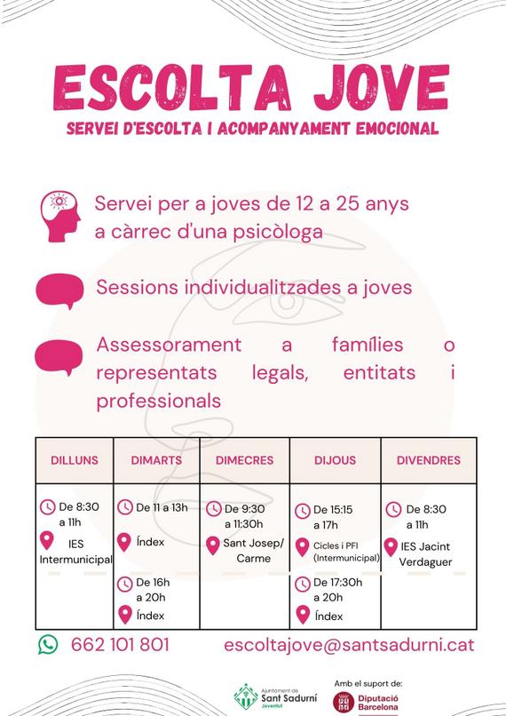 Escolta jove horaris set 23