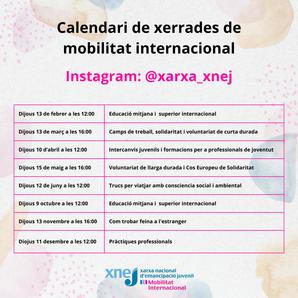 Xerrades 2025 mobilitat internacional