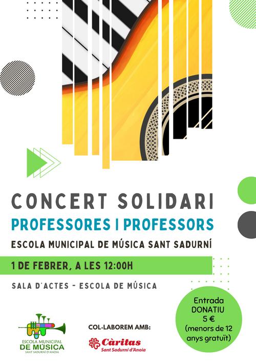Cartell concert solidari de professores i professors