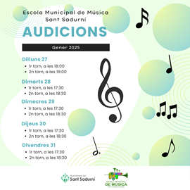 Audicions 1r quadrimestre - 24-25