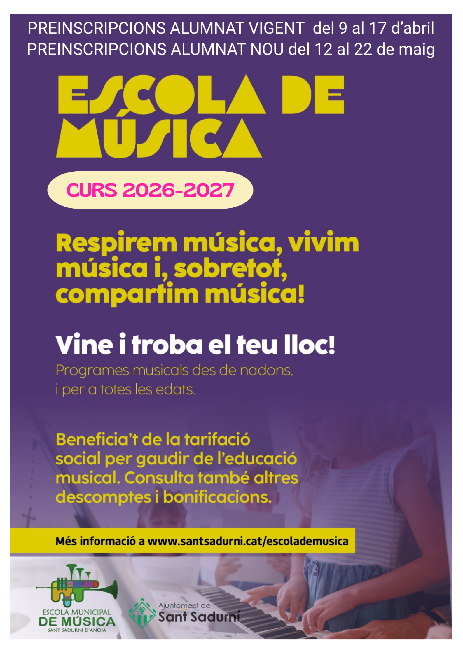 Preinscripcions Preinscripcions