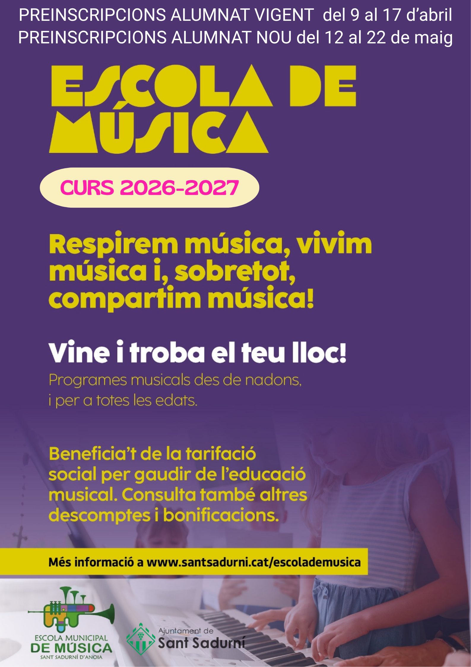 Cartell preinscripcions