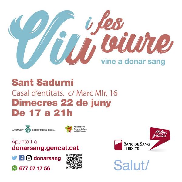vine a donar sang