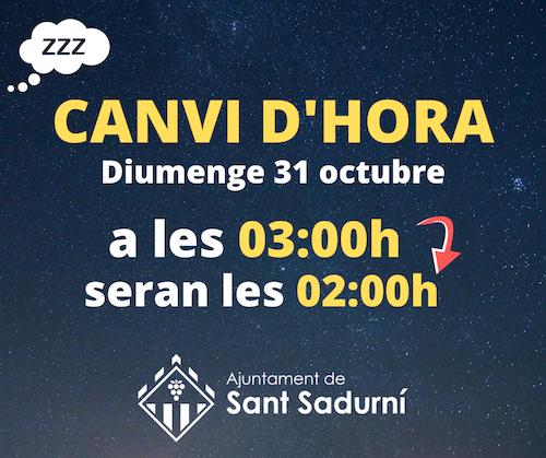 canvi d hora